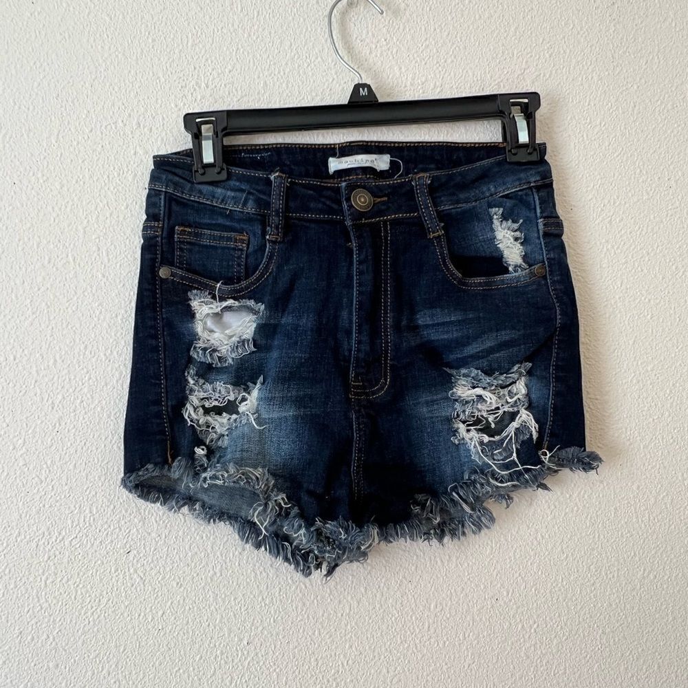 Machine pour neuf moda distressed High Waist shorts M